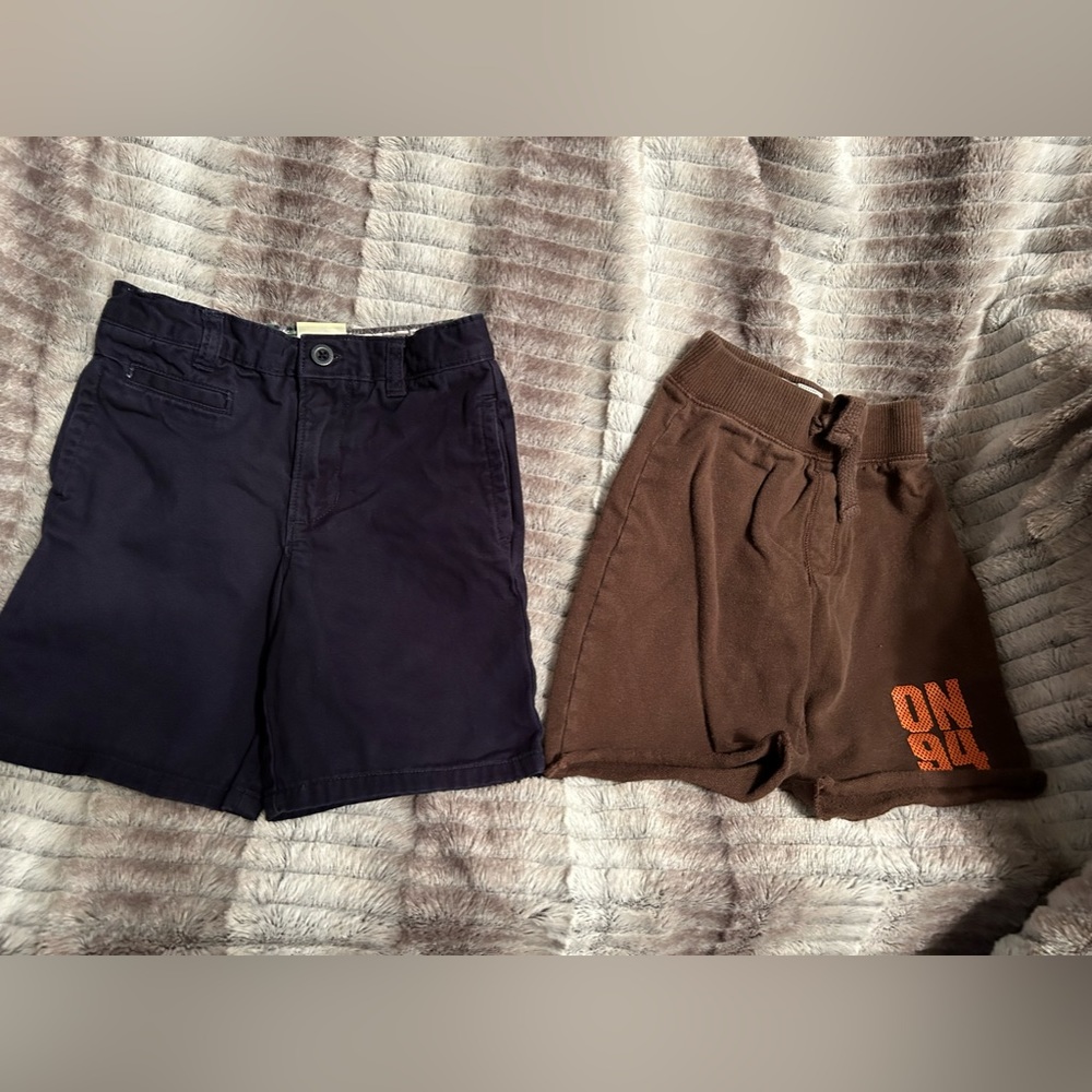 Old navy brown shorts, blue shorts size 4